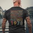 Awesomeince 1978 46Th Birthday Born In 1978 46 Years Old メンズTシャツ バックプリント 高齢者への贈り物