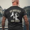 Best Dog Dad Ever ヴィンテージ 面白い かわいい ボーダーコリー 犬 メンズTシャツ バックプリント 高齢者への贈り物
