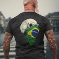 Brasil Brasil Brasil Flagkull In Mangas Camiseta Hombre Estampado Espalda Regalos para ancianos