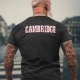 Cambridge Uk England ケンブリッジ メンズTシャツ バックプリント 高齢者への贈り物