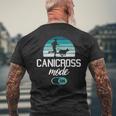 Canicross Runner 犬 トレイルランニング メンズTシャツ バックプリント 高齢者への贈り物