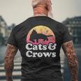 Cats And Crows メンズ レディース ボーイズ ガールズ カラス メンズTシャツ バックプリント 高齢者への贈り物