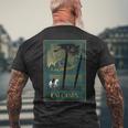 Caucasas Caucasus Mountains レトロ ヴィンテージ 馬 ライダー メンズTシャツ バックプリント 高齢者への贈り物