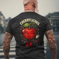 Cherrylicious キュート チェリー さくらんぼ おもしろフルーツ メンズTシャツ バックプリント 高齢者への贈り物