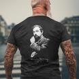 Claude Debussy-クロード・ドビュッシー-フランスの作曲家-クラシック音楽 メンズTシャツ バックプリント 高齢者への贈り物
