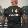 Coxinhaが大好き本物のブラジルオリジナル。 メンズTシャツ バックプリント 高齢者への贈り物