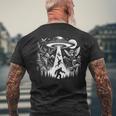 Cryptid Monsters ビッグフット Mothman Dogman Moon Cryptozoology メンズTシャツ バックプリント 高齢者への贈り物