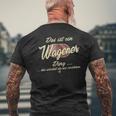 Das Ist Ein Wagener Ding ファニー ファミリー ワーグナー メンズTシャツ バックプリント 高齢者への贈り物