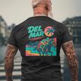 Del Mar 競馬 サラブレッドサンタアニタ競馬選手 メンズTシャツ バックプリント 高齢者への贈り物