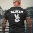 Deuces Finger Deuces 長袖tシャツ メンズTシャツ バックプリント 高齢者への贈り物