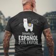 Dimelo En Espanol Por Favor 面白い スペイン語 メンズTシャツ バックプリント 高齢者への贈り物