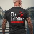 Divertente Festa Del Papà Gatto Papà Catfather T-shirt da uomo con stampa posteriore Regalos para ancianos