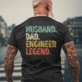 Divertente Per La Festa Del Papà Concritta Husband Dad Engineer T-shirt da uomo con stampa posteriore Regalos para ancianos