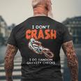 I Dont Crash ダートバイク 面白い モトクロス バイカー メンズ レディース キッズ メンズTシャツ バックプリント 高齢者への贈り物