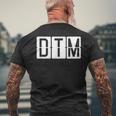 Dtmドルトムント空港コード 空港&旅行 メンズTシャツ バックプリント 高齢者への贈り物