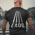 Eadg 4弦 ベースギタープレーヤー ベーシストパースペクティブ 長袖tシャツ メンズTシャツ バックプリント 高齢者への贈り物