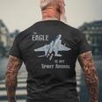 The Eagle Is Mypirit Animal F-15 戦闘機 飛行機 メンズTシャツ バックプリント 高齢者への贈り物