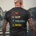 Eatleep ピックルボール リピート スポーツ レジャー ピックルボール メンズTシャツ バックプリント 高齢者への贈り物