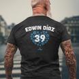 Edwin Diaz Heart New York Baseball Fansalentines メンズTシャツ バックプリント 高齢者への贈り物