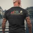 The Evolution Of Man アメリカンフットボール選手 メンズTシャツ バックプリント 高齢者への贈り物