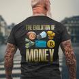 Evolution Of Money お金の進化 ビットコインプランb 暗号通貨btc ホドル メンズTシャツ バックプリント 高齢者への贈り物