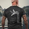 F-22 ラプター ジェット戦闘機仕様 メンズTシャツ バックプリント 高齢者への贈り物