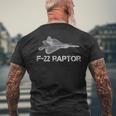 F-22 ラプター ファイター ジェット ミリタリー パイロット メンズTシャツ バックプリント 高齢者への贈り物