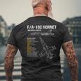 FA-18 ホーネット メンズTシャツ バックプリント 高齢者への贈り物