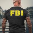Fbi ハロウィン おもしろコスチューム メンズTシャツ バックプリント 高齢者への贈り物