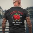 Feeling Really Good From Head トマト ビーガン ベジ愛好家 メンズTシャツ バックプリント 高齢者への贈り物