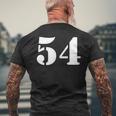Fifty Four 数字 54 ナンバー メンズTシャツ バックプリント 高齢者への贈り物
