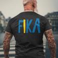 Fikaweden 面白いワードゲーム スウェーデン語 メンズTシャツ バックプリント 高齢者への贈り物