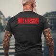 Fire And Rescue 消防士 コスチューム ユニフォーム メンズTシャツ バックプリント 高齢者への贈り物