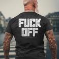 メンズ Fuck Off Thrash メタル メンズTシャツ バックプリント 高齢者への贈り物