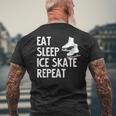 Eatleep Icekate Repeat フィギュアスケート メンズTシャツ バックプリント 高齢者への贈り物