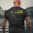 I Have Potentialcience And Physics Gag Pun メンズTシャツ バックプリント 高齢者への贈り物