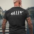 Human Ape Gorilla Evolution 空手 ボクシング キックボクシング メンズTシャツ バックプリント 高齢者への贈り物