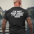 I'm Noture What I'm Doing Here Confused メンズTシャツ バックプリント 高齢者への贈り物