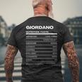 Giordano 栄養成分表示 メンズTシャツ バックプリント 高齢者への贈り物