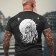 Grindcore オカルトホラースカルアート デスメタル スラッシュメタル メンズTシャツ バックプリント 高齢者への贈り物