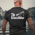 The Groovefatherintage Drumsドラミングバンドドラマー メンズTシャツ バックプリント 高齢者への贈り物