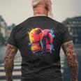 Guantes De Boxeo Pintados De Colores En Boxeo Artístico Camiseta Hombre Estampado Espalda Regalos para ancianos