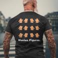 Haniwa Figures はにわ 古墳 ダンス 踊り 歴史 考古学 メンズTシャツ バックプリント 高齢者への贈り物