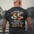 Happy 55Th Birthday メンズTシャツ バックプリント 高齢者への贈り物
