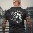 Hot Rodervice クラシック オールドアメリカンカー 自動車ガレージ メンズTシャツ バックプリント 高齢者への贈り物