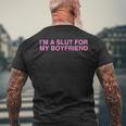 I'm Alut For My Boyfriend Y2k カップル 風刺殺 メンズTシャツ バックプリント 高齢者への贈り物