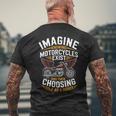 Imagine Motorcycles Exist Chopper Club バイカー バイク メンズTシャツ バックプリント 高齢者への贈り物