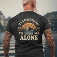 It's A Beautiful Day To Leave Me Alone Inrovert メンズTシャツ バックプリント 高齢者への贈り物
