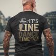 Its Line Dance Time ギフトアイデア ホースダンスライン メンズTシャツ バックプリント 高齢者への贈り物
