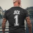 Jackサポーター番号 1番の大ファン メンズTシャツ バックプリント 高齢者への贈り物